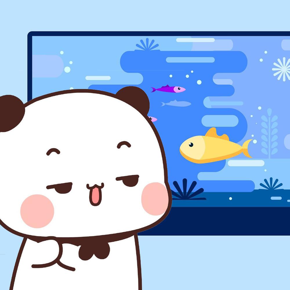 Бубу увидела вкусную рыбку